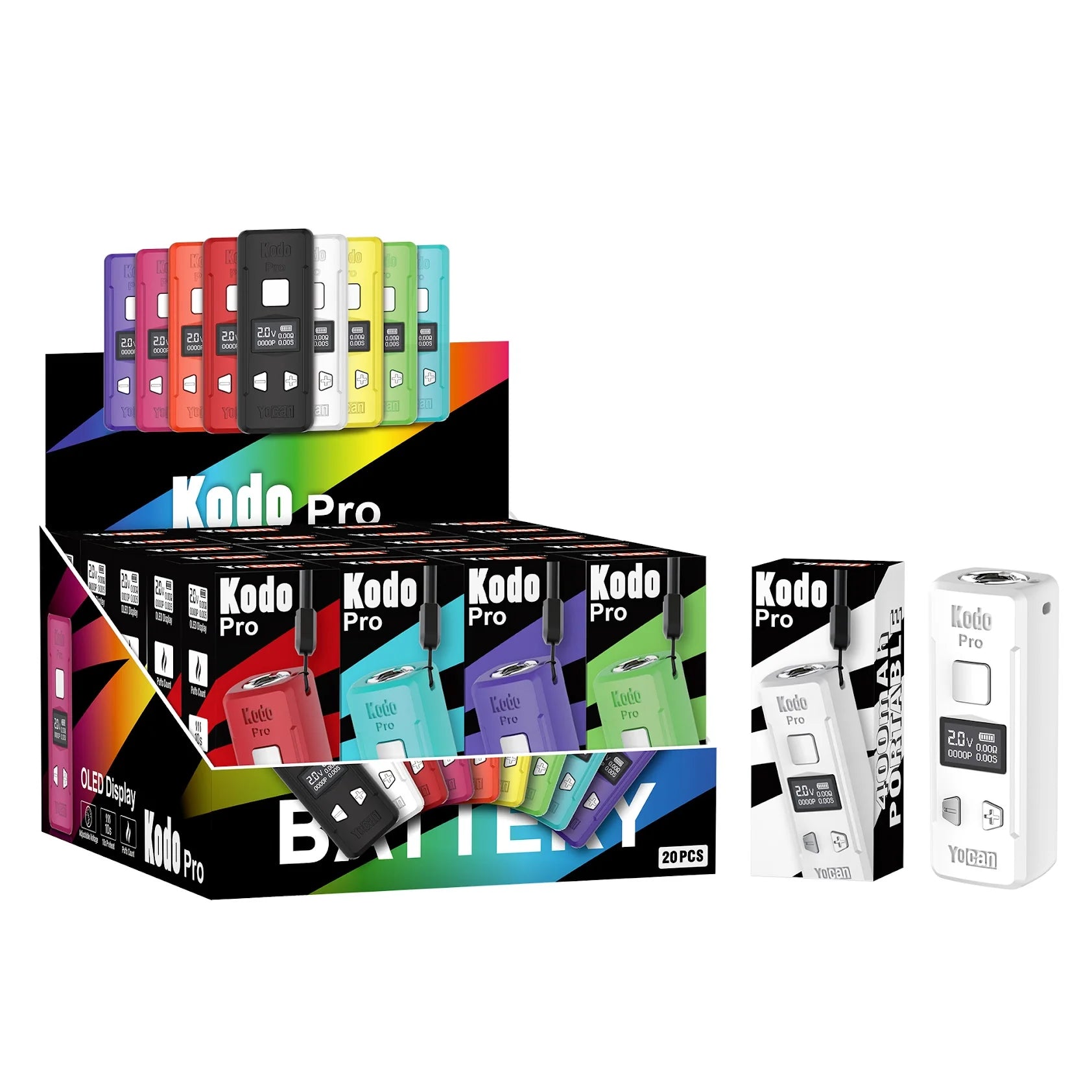 Kodo Pro Digital 510 Battery | Yocan | Multiple Colours – Loud Leaf ...