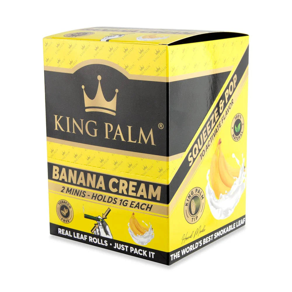 King Palm Wraps | Mini Pre-Rolled Cones | Banana Cream | 20 Pack Box