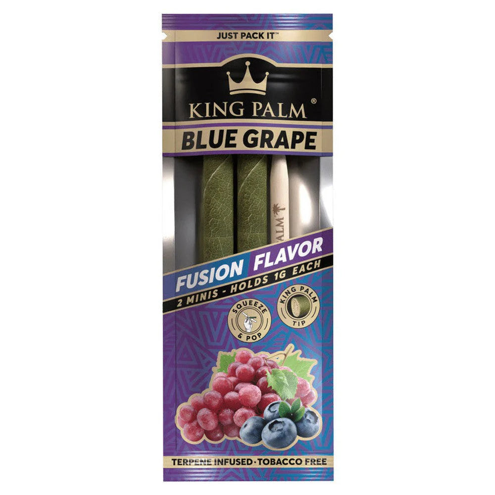 King Palm Wraps | Mini Pre-Rolled Cones | Blue Grape | 20 Pack Box