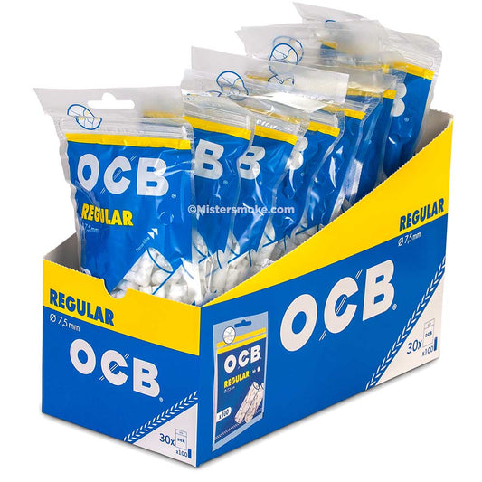 OCB Filter Tips | Size: Regular | 100 Pack | 30 Pack Box