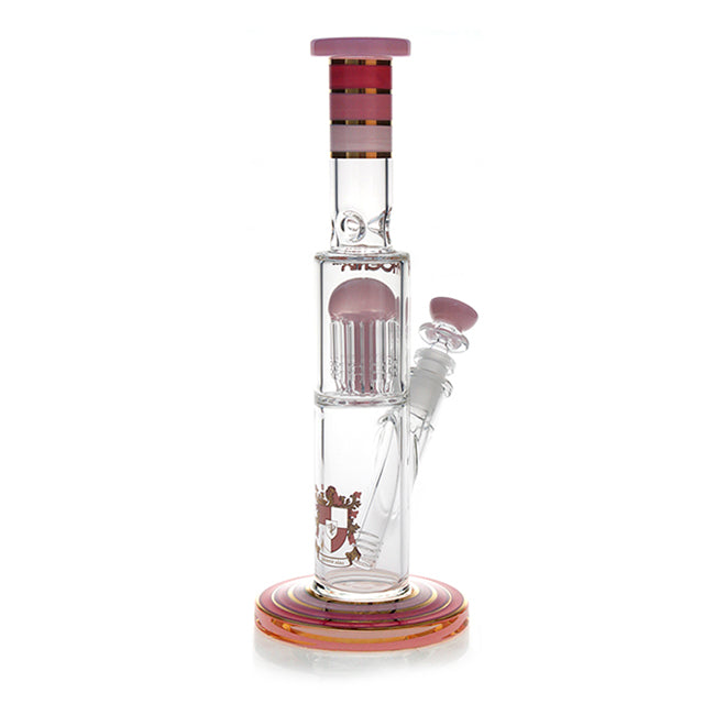 12" Straight Base Glass Water Pipe Bong w/ 8 Arm Perc | PhoenixStar Glass | Multiple Colours