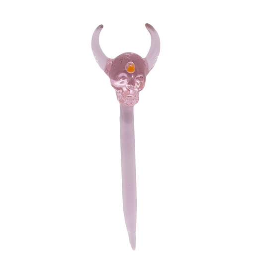 Horned Skull Glass Dabber | Multiple Sizes