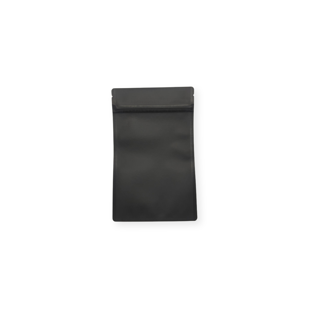 Matte Black CR Mylar 28g Stand-Up Bag | Child Resistant | 100pc Pack
