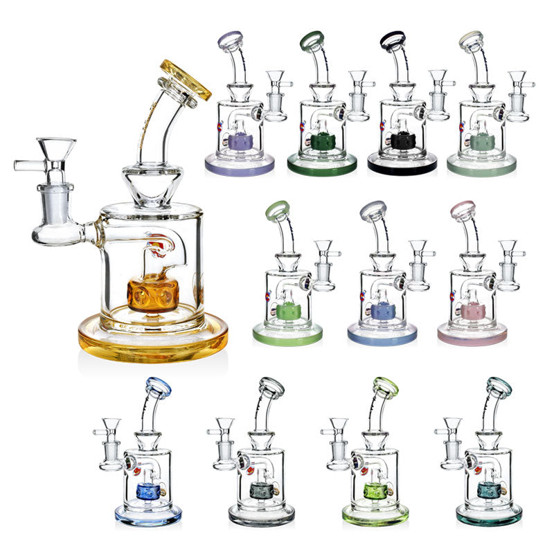 7" Water Pipe Bubbler Bong w/ Matrix Perc | PhoenixStar Glass | Multiple Colours