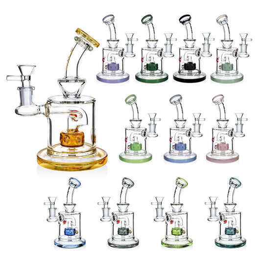 7" Water Pipe Bubbler Bong w/ Matrix Perc | PhoenixStar Glass | Multiple Colours