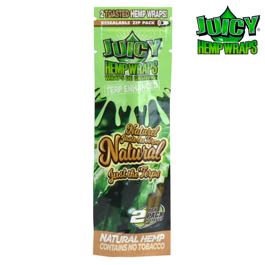 Juicy Terp Enhanced Hemp Wraps | Natural | 50 Wrap Box