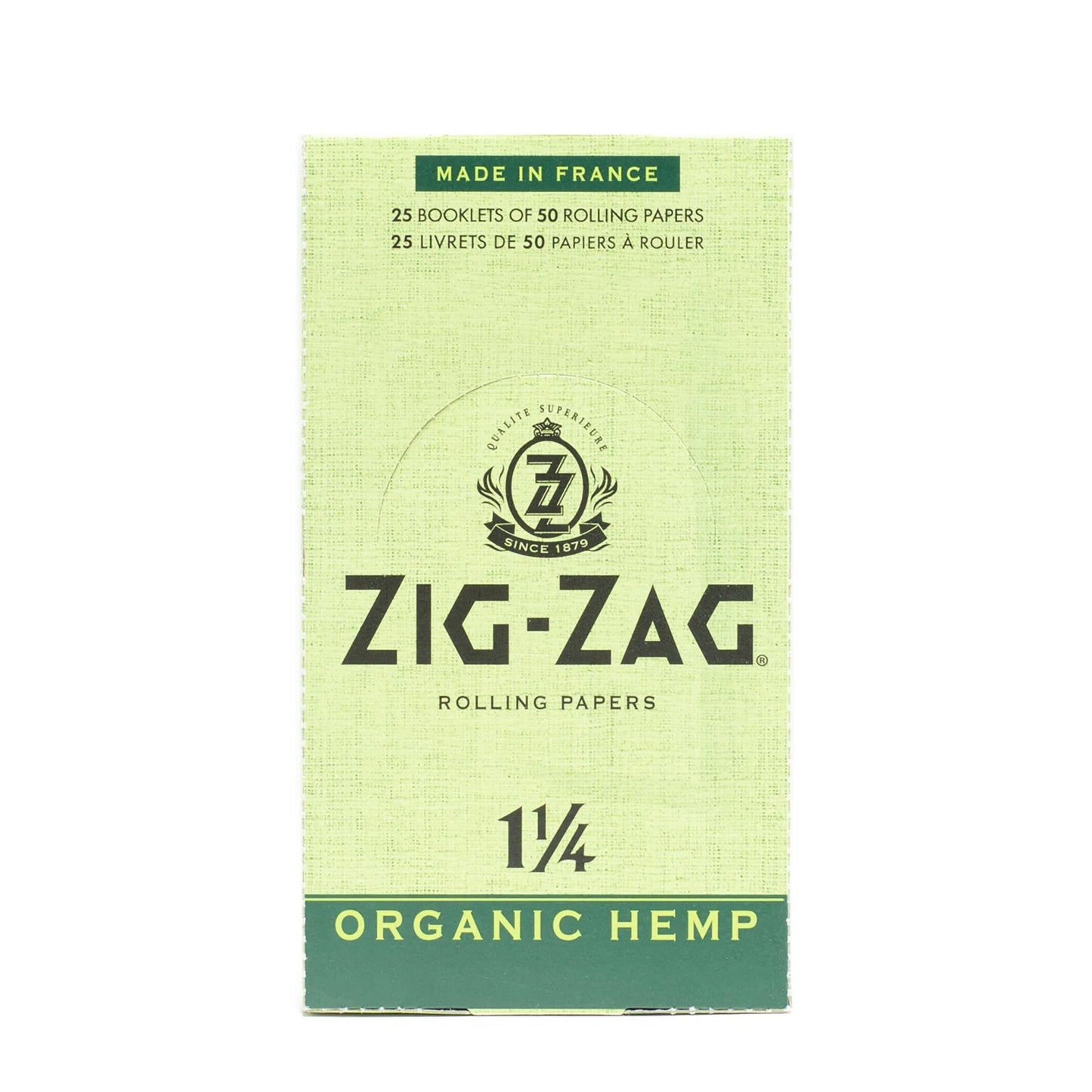 Zig Zag Organic Hemp Rolling Papers | Size: 1 1/4 | 25 Pack Box