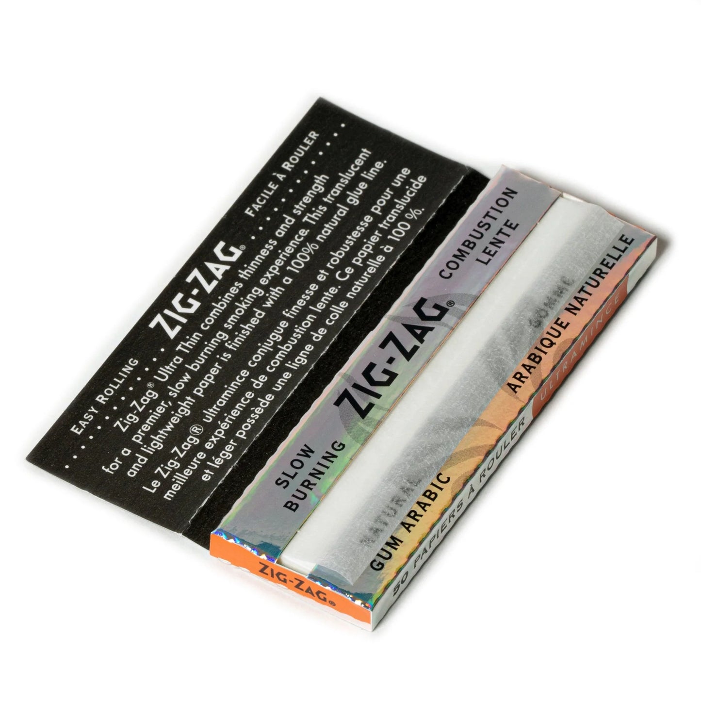 Zig Zag Ultra Thin Slow Burning Rolling Papers | Size: 1 1/4 | 25 Pack Box