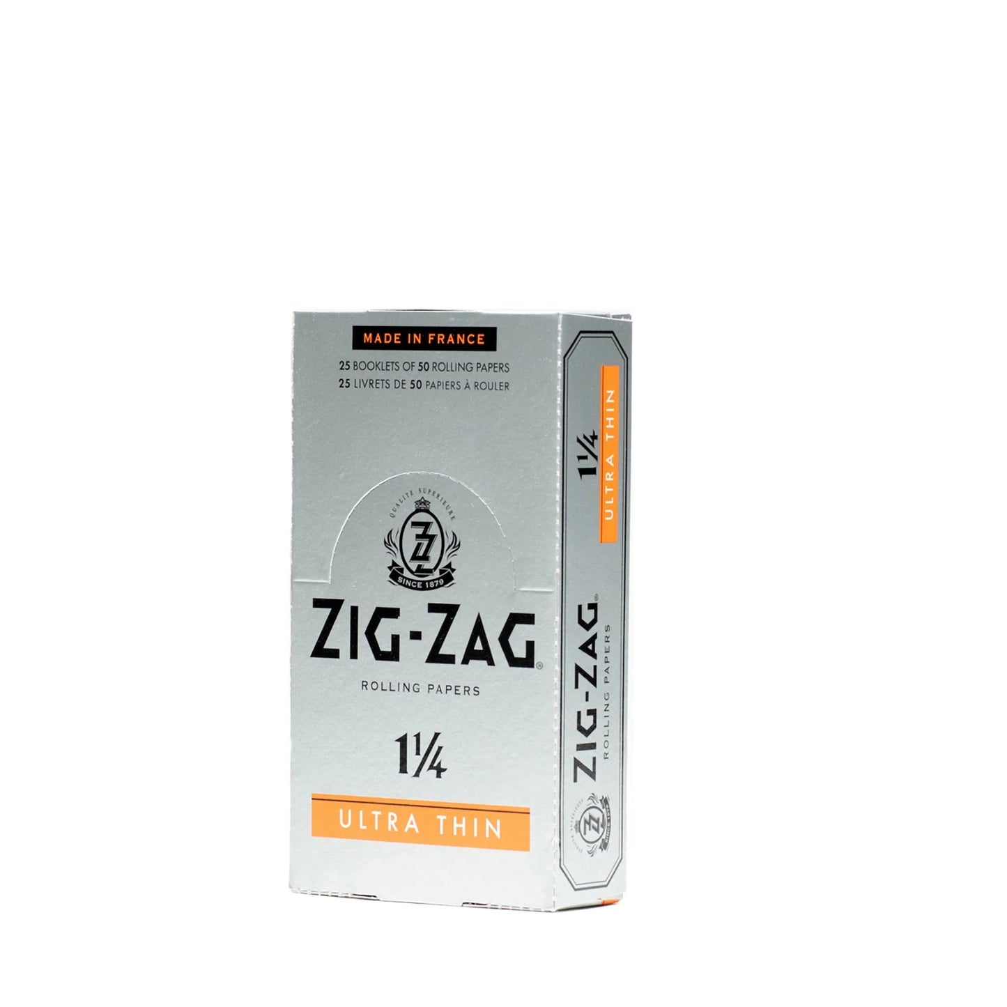 Zig Zag Ultra Thin Slow Burning Rolling Papers | Size: 1 1/4 | 25 Pack Box