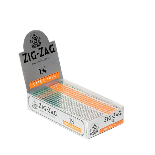 Zig Zag Ultra Thin Slow Burning Rolling Papers | Size: 1 1/4 | 25 Pack Box
