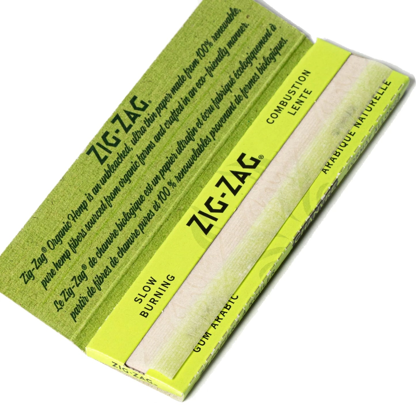 Zig Zag Organic Hemp Rolling Papers | King Size Slim | 25 Pack Box