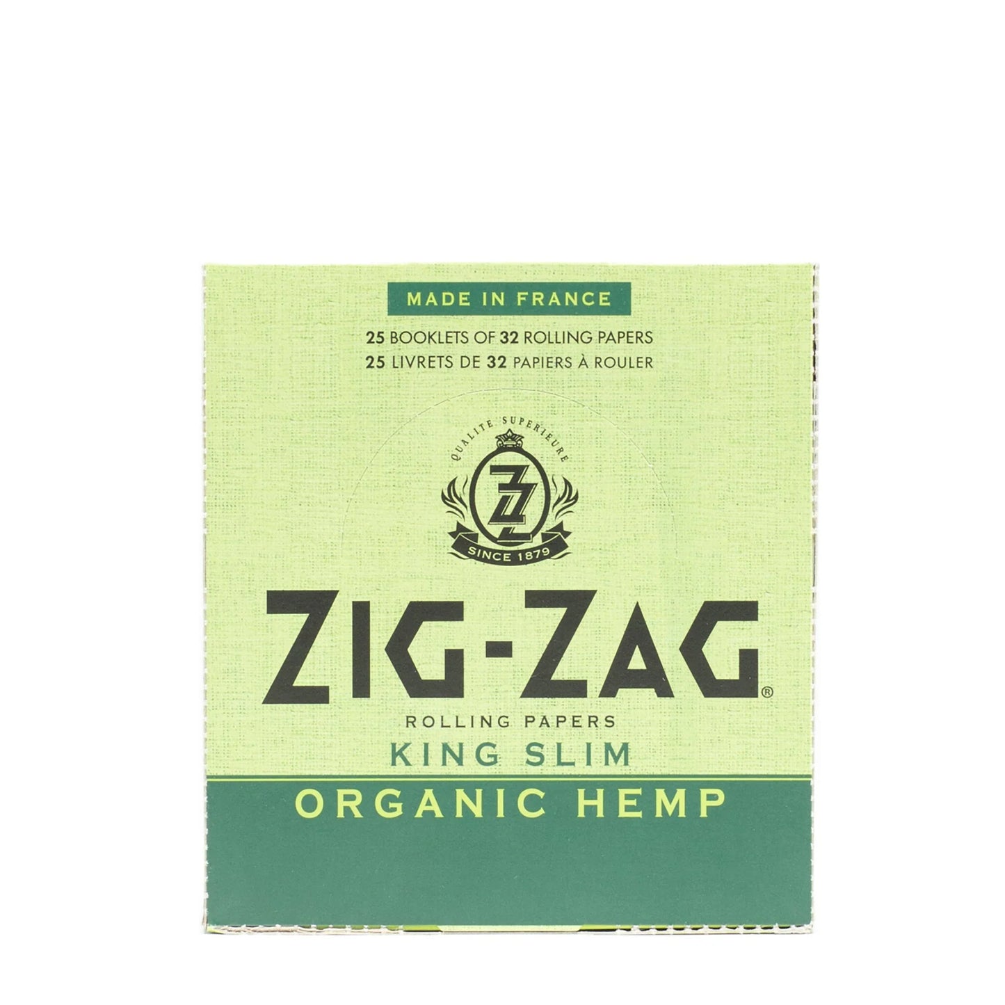 Zig Zag Organic Hemp Rolling Papers | King Size Slim | 25 Pack Box