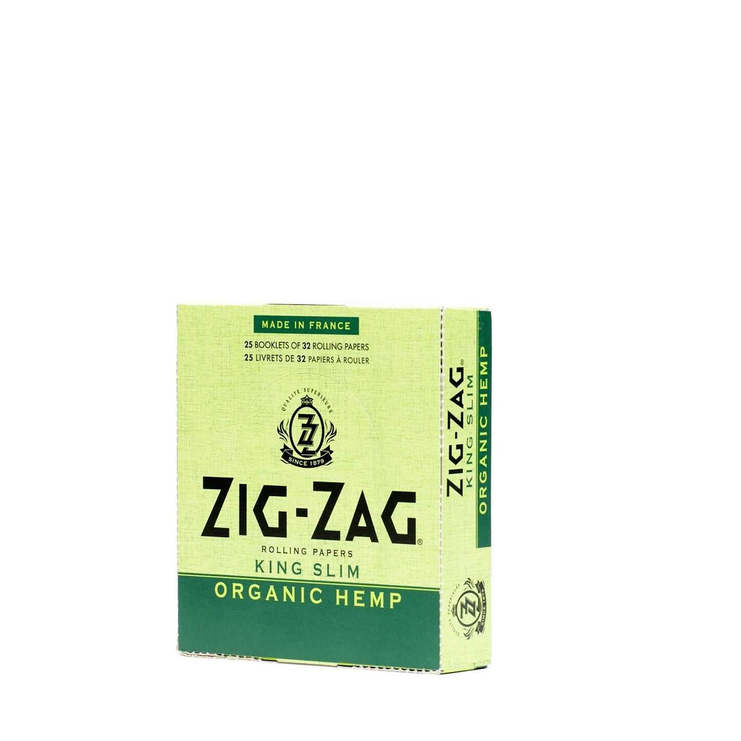 Zig Zag Organic Hemp Rolling Papers | King Size Slim | 25 Pack Box