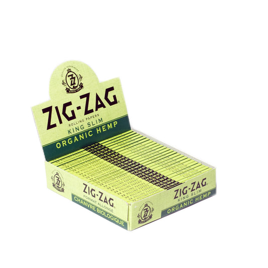 Zig Zag Organic Hemp Rolling Papers | King Size Slim | 25 Pack Box