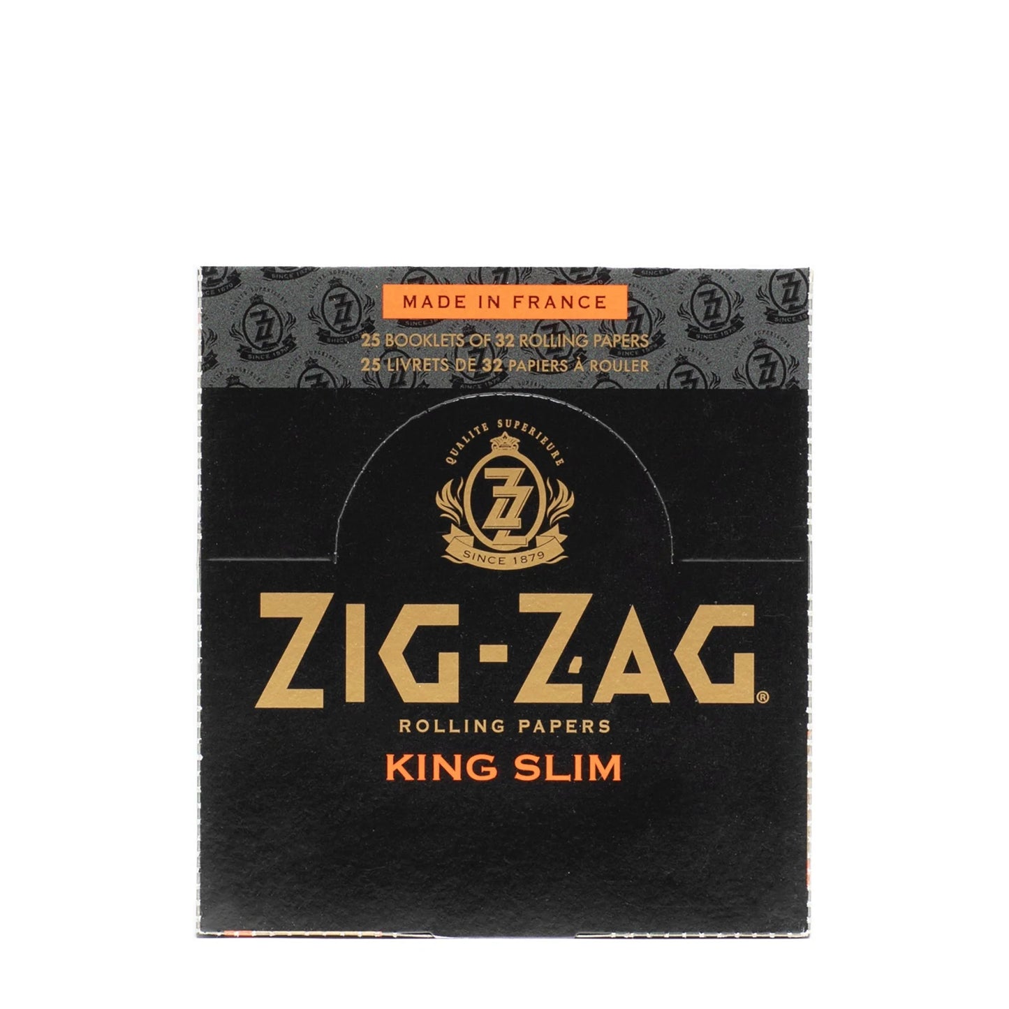 Zig Zag Premium Black Rolling Papers | King Size Slim | 25 Pack Box
