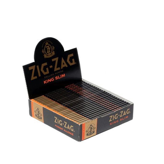 Zig Zag Premium Black Rolling Papers | King Size Slim | 25 Pack Box